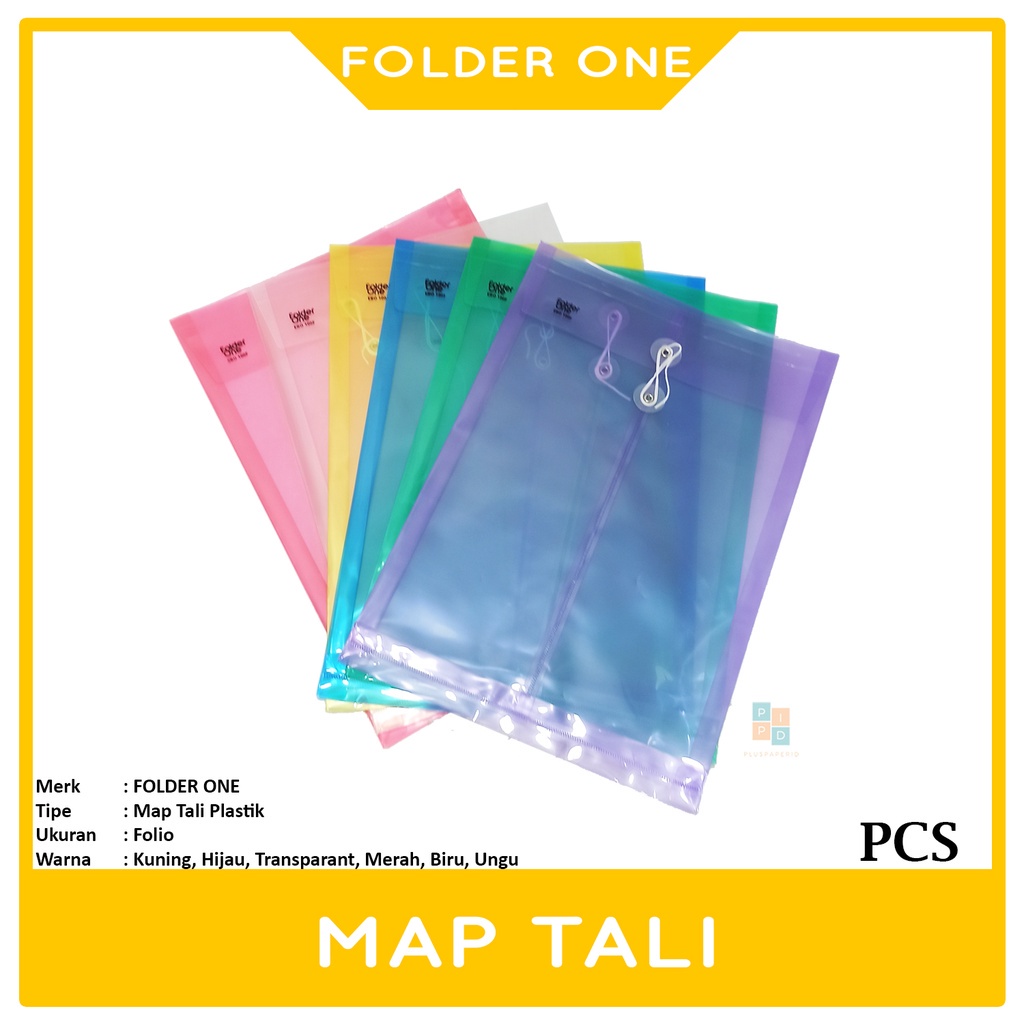 

FOLDER ONE - Map Plastik Tali Ukuran Folio - Pcs