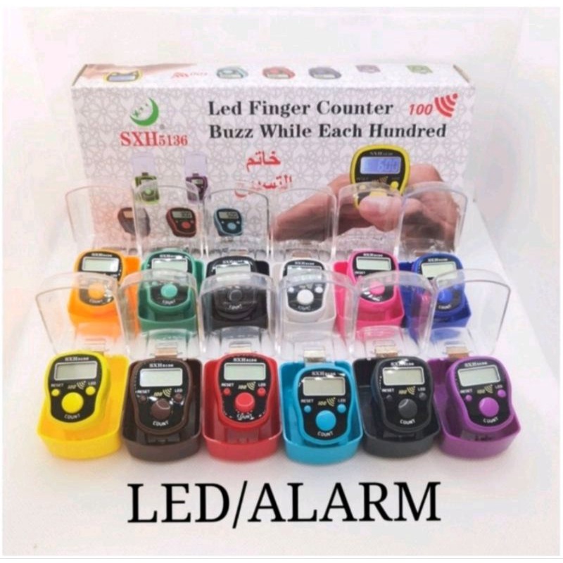 tasbih digital led non alarm/ tasbih digital alarm/ tasbih counter + box mika