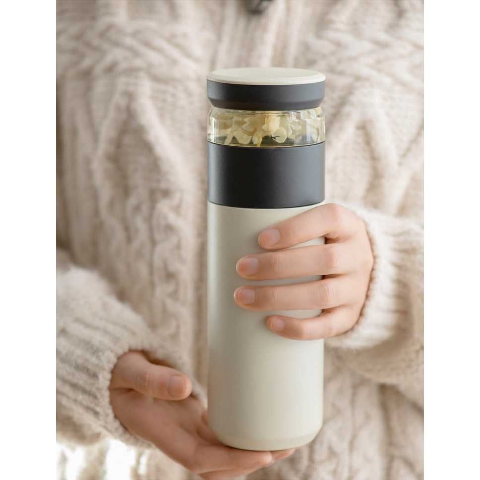 (BISA COD) FTIHSHP Funjia Home Botol Minum Thermos Penyaring Teh Tea Infuser 520ml