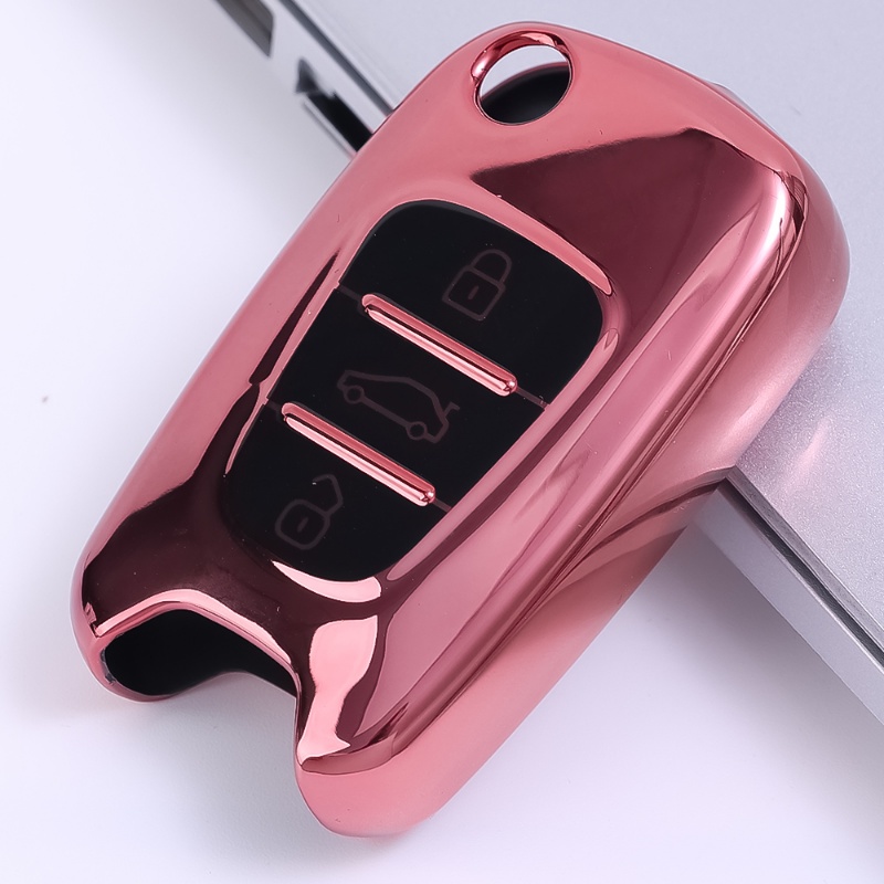 Rumah Kunci Anti Gores Anti Noda Minyak Waterproof Key Shell Cover Portable Full-Coverage Key Box Pelindung Kunci Mobil Case Soft TPU Car Key Case Cover Untuk Model Hyundai