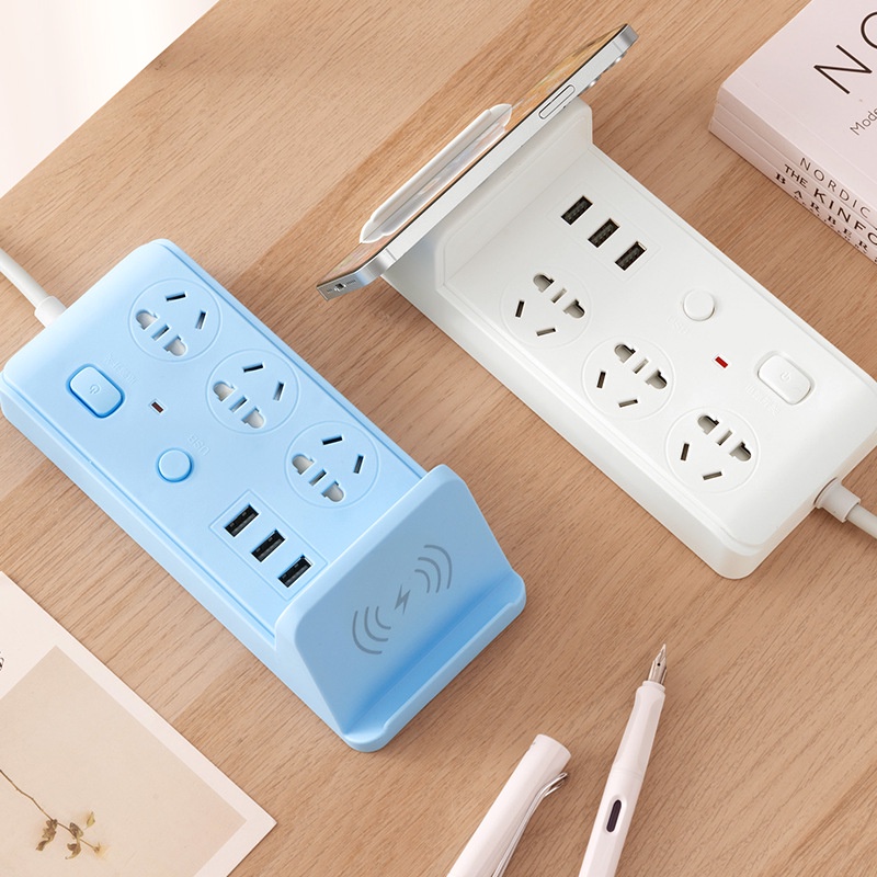 Multifungsi Plug-in Ponsel Nirkabel Pengisian Soket Rumah Kreatif Multi-Lubang Gesper Socket Dengan Ponsel USB Pengisian Cepat.