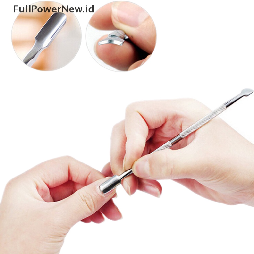 Power Stainless steel Alat Nail Art Manicure Pedicure Pendorong Kutikula Trimmer Remover ID