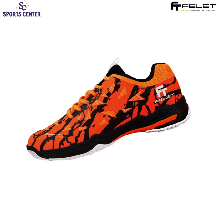 {MentariStore} Special Price Sepatu Badminton Felet New Color FT 1.0 Boost Orange Berkualitas