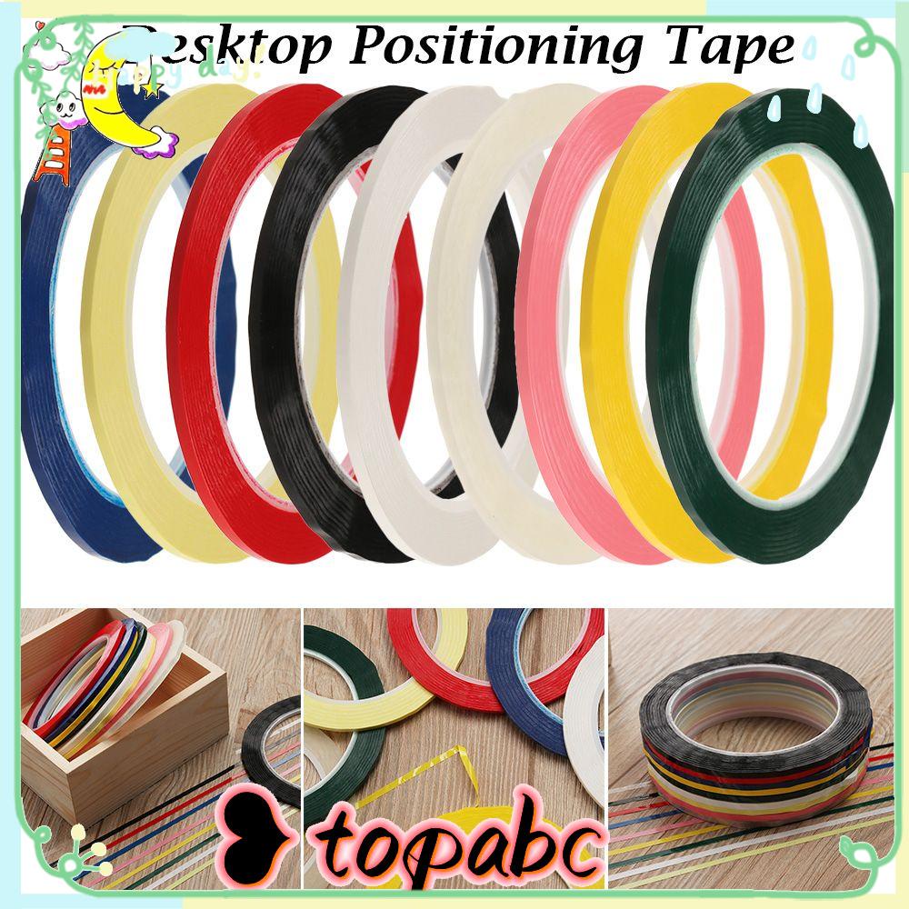 Top 1pcs Tape Posisi Desktop Perekat Multicolor Perlengkapan Kantor Isolasi Tahan Air Ada Jejak Papan Tulis Garis Peringatan