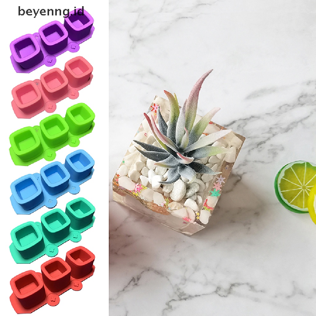 Beyen Octagonal Silicone Mold Cetakan Keramik Tanah Liat Berdaging Pot Bunga ID