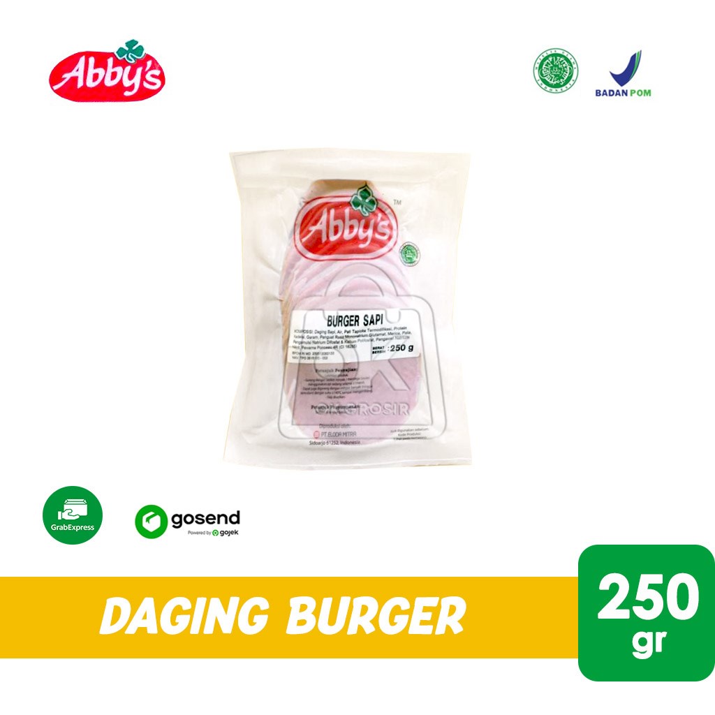 

Burger Sapi Abbys / Daging Burger Sapi 250gr (KHUSUS INSTANT)