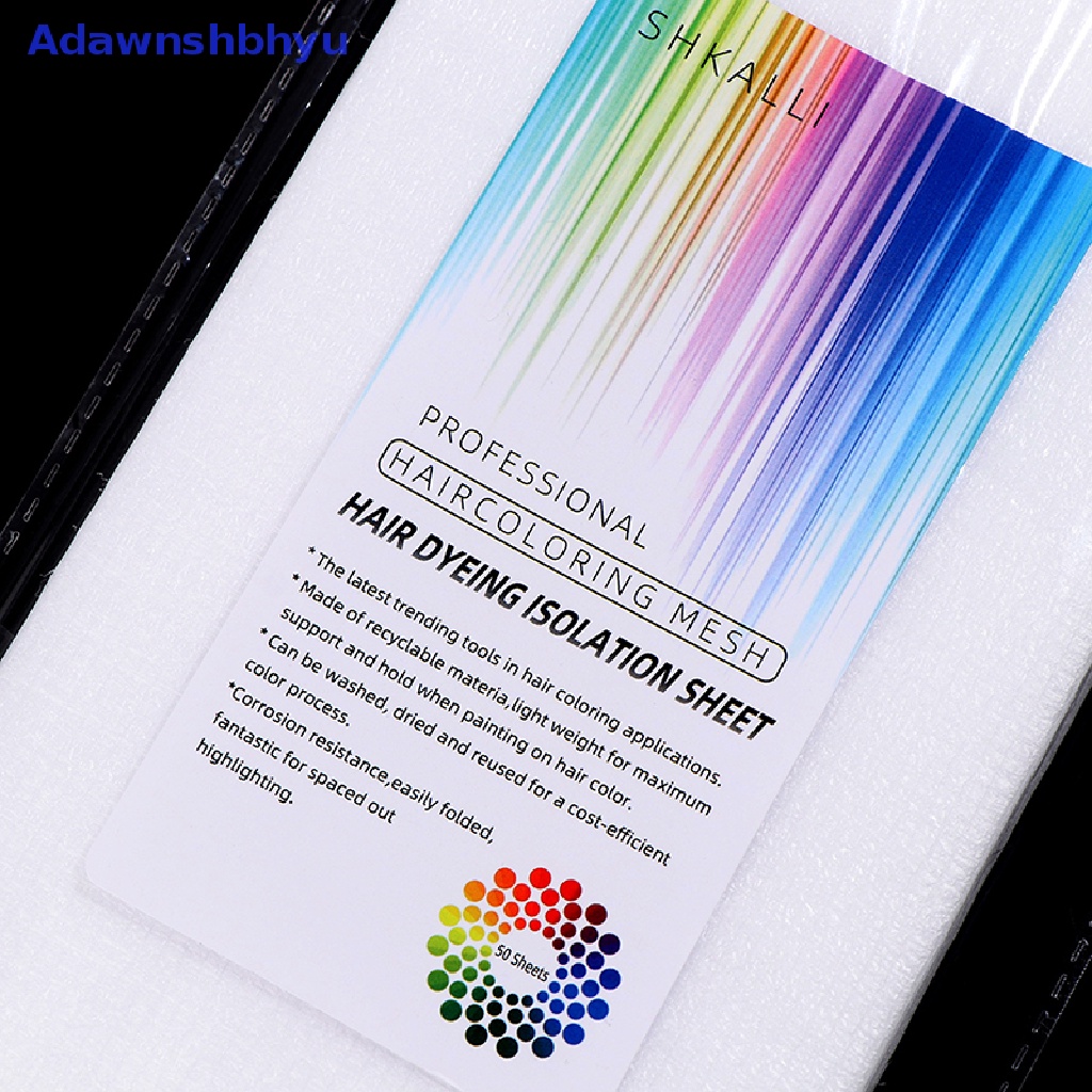 Adhyu 50Pcs Kertas Highlight Pewarna Rambut Lembaran Reusable Hair Coloring Isolatip Sheet ID