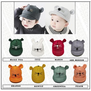 Topi Bayi Lucu Karakter Kucing Bordir Nama