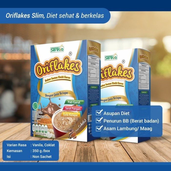 Oriflakes Slim Diet Sereal Umbi Garut Penahan Lapar tanpa Asam Lambung