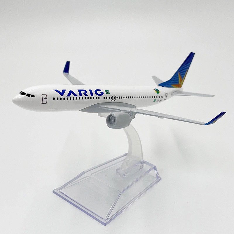 Brazil VARIG Boeing 737model Pesawat B737 Diecast Metal Plane Pesawat Aviation Dekorasi Mainan