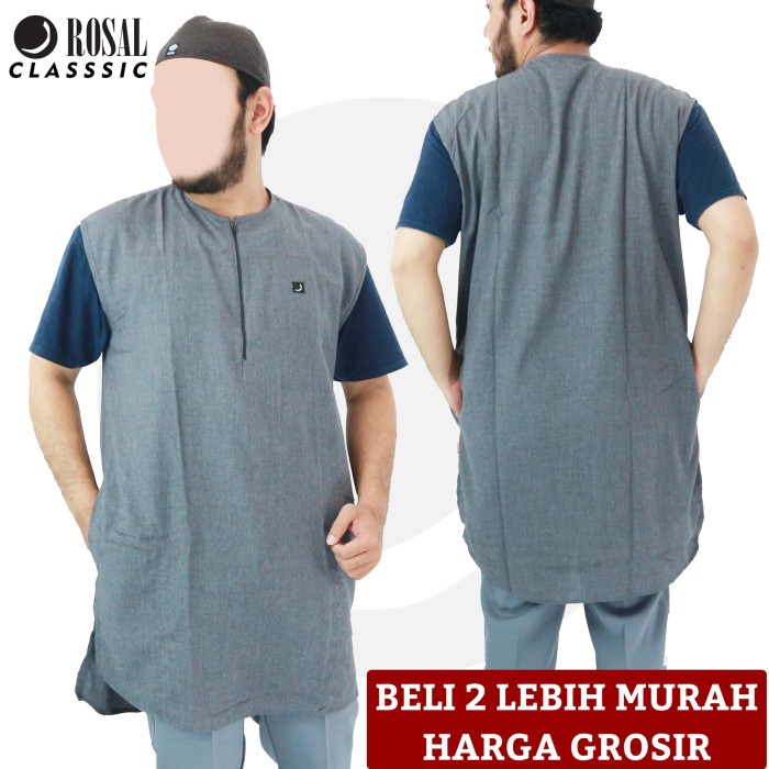 Rompi Sholat Baju Koko Gamis Pakistan Rosal (Rompi Sholat) Size XS - Jumbo XXXL - Putih, XXXL(G6I6) 