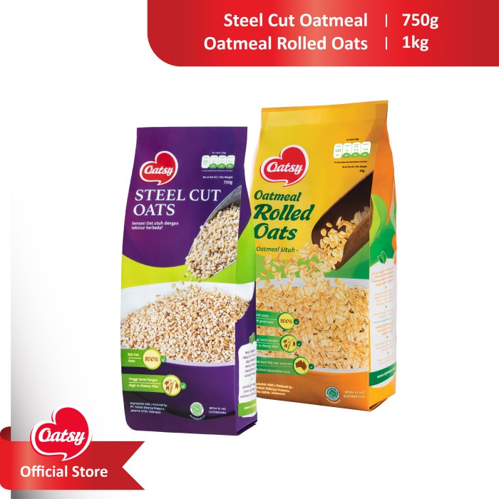 

[Ready Stock] OATSY Special Mix Pack (OATSY Rolled Oats 1kg & OATSY Steel Cut 750g)