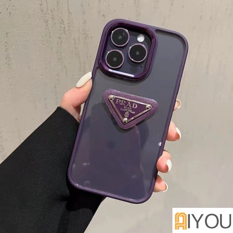 For IPHONE 14promax Sarung Penutup Belakang Transparan Ungu Tua Canggih Untuk Iphone14 13 12 11 Pro Max Soft Case IX XR XsMax 2020 7 8 14 Plus Casing Ponsel