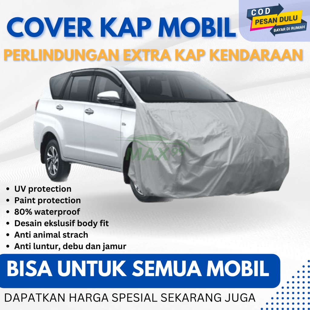 Sarung Cover Kap Mesin Mobil Silver Waterproof Anti Cakar Kucing Anti Air