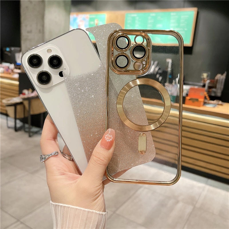 IPHONE Goddess Exclusive Flash Daya Serap Magnetik Charging Phone Iphone11 12 13 14 Pro Max Xs Xr 7 8 Plus Sarung Case Shockproof