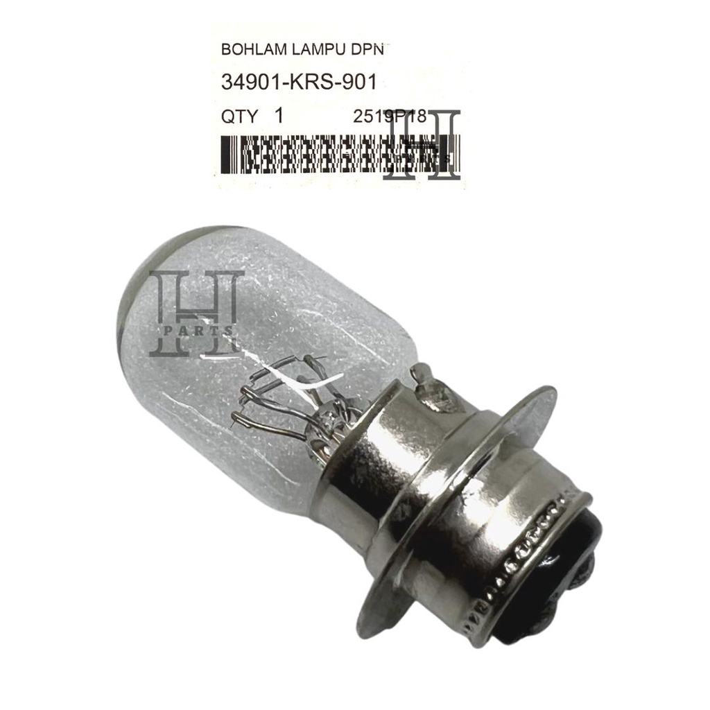 BOHLAM LAMPU DEPAN BULB HEADLIGHT 12V 18W SUPRA X 125 BATMAN SUPRA FIT LAMA CS1 34901-KRS-901 ASLI ORIGINAL AHM HGP HONDA