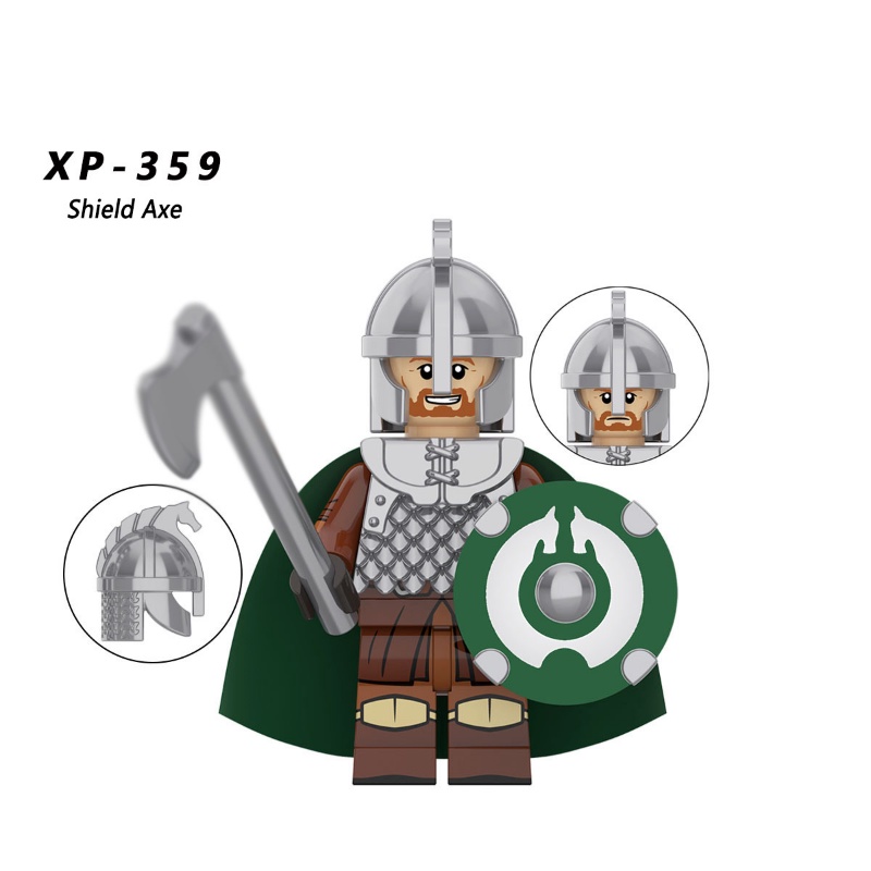 Lord of The Rings Rohan Minifigure Archer Knight Legion Kavaleri Penjaga Tentara Medieval Boneka Mini Phalanx Mainan Blok Bangunan