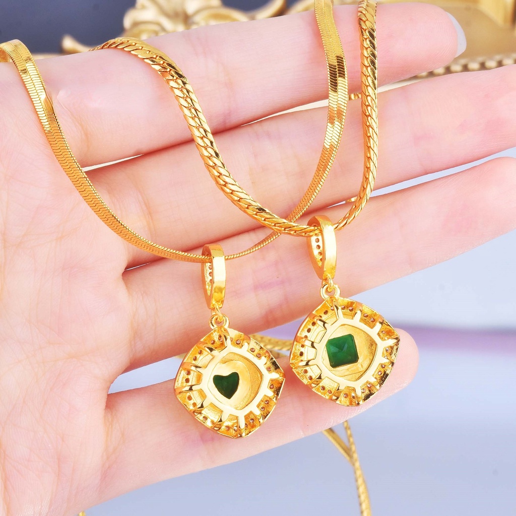 Goldkingdom Fashion Perhiasan Aksesoris Ready Stock Cahaya Mewah Vintage Pisau Rantai Liontin Perancis Antik Berbentuk Hati Rantai Tulang Selangka Rantai Kalung