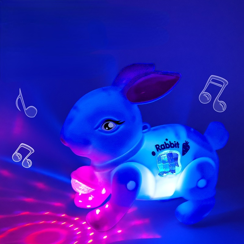 Maskot Kelinci Tahun Baru 2023dengan Tali, Lampu Kelinci Dan Musik Jump Rabbit