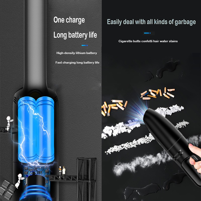 Vakum Cleaner Mobil Alat Penyedot Debu Kasur Vacum Vacuum Vaccum Facum Cleaner Portable Mini Wireless 6000Pa Ampuh Menyerap Debu Bandel