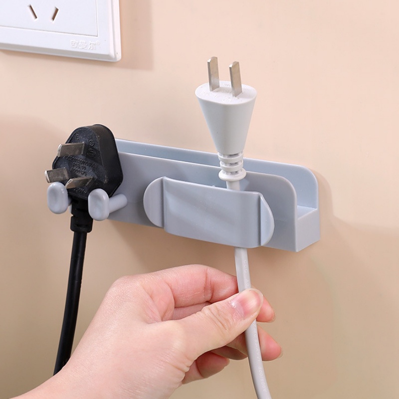 Telepon Penempatan Pasta Gigi Holder Peralatan Colokan Kawat Rak Tempel Sikat Kunci Topi Gantungan Hook Self-adhesive Power Cord Winder Alat Orgainzer Multifungsi