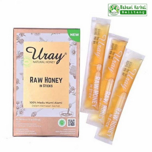 

Madu Uray Stick Honey & Ginger Madu dan Jahe 1 box 10 stick x 12 gr