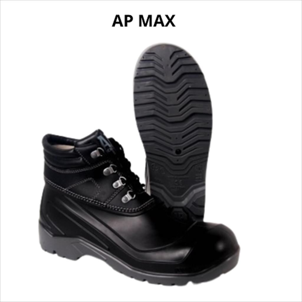 SEPATU BOOT SAFETY AP BOOTS  - AP MAX HITAM KONTRUKSI PROYEK SIZE 39-43 - FANZ STORE