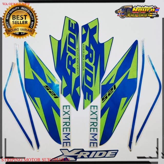 (ORI) striping yamaha Xride  X-Ride 2018 biru list body motor standar kualitas terbaik KUALITAS ORIG