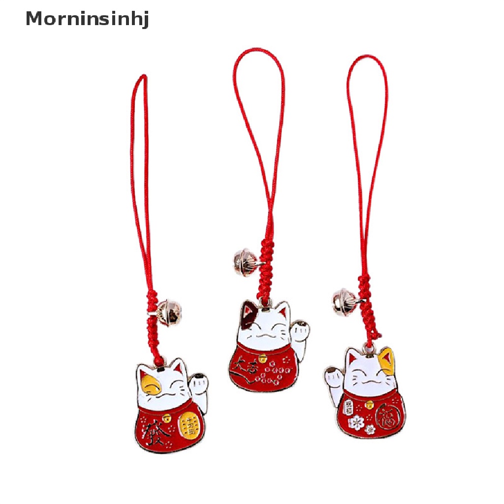 Mornin Lucu Kartun Jepang Lucky Cat Keychain Telepon Ch Mobil Tas Liontin Key Chain id