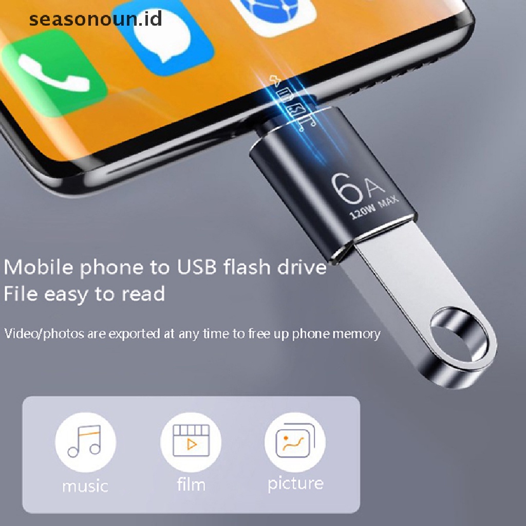 Seasonoun USB 3.0 Ke Tipe C Adapter OTG To USB C USB-A To Micro USB Type-C Connector.