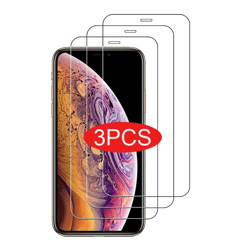 3pcs 9H Tempered Glass Untuk Iphone14 13 12 11 Pro MAX Plus Mini Pelindung Layar Untuk iPhone X XS MAX XR 7 8 6 6S Plus SE 2022 2020 Kaca Film Pelindung