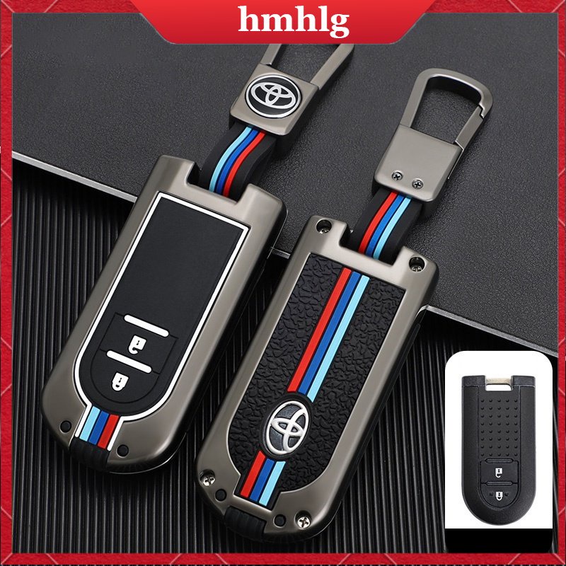 [Tersedia] Untuk Toyota Agya GR Sport Zinc Alloy Silikon Smart Remote Contorl Kunci Mobil Case Cover Keychain Holder