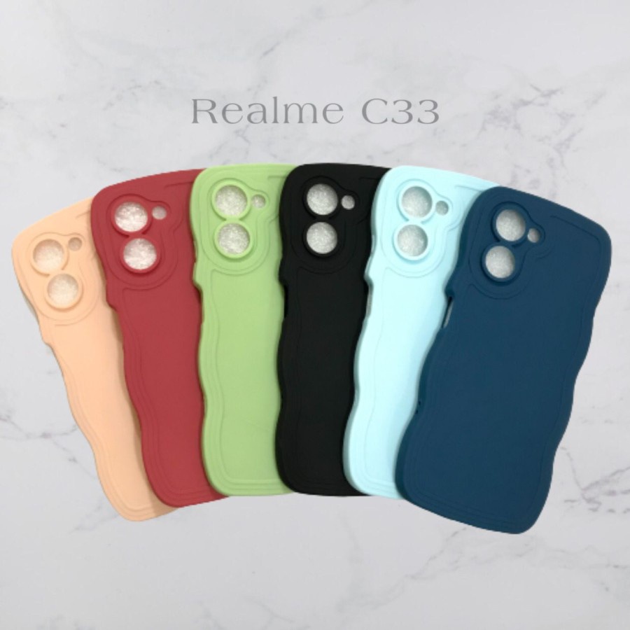 CASE REALME C33 // SOFASE SILIKON GELOMBANG WARNA PRO CAMERA // BD - BDC