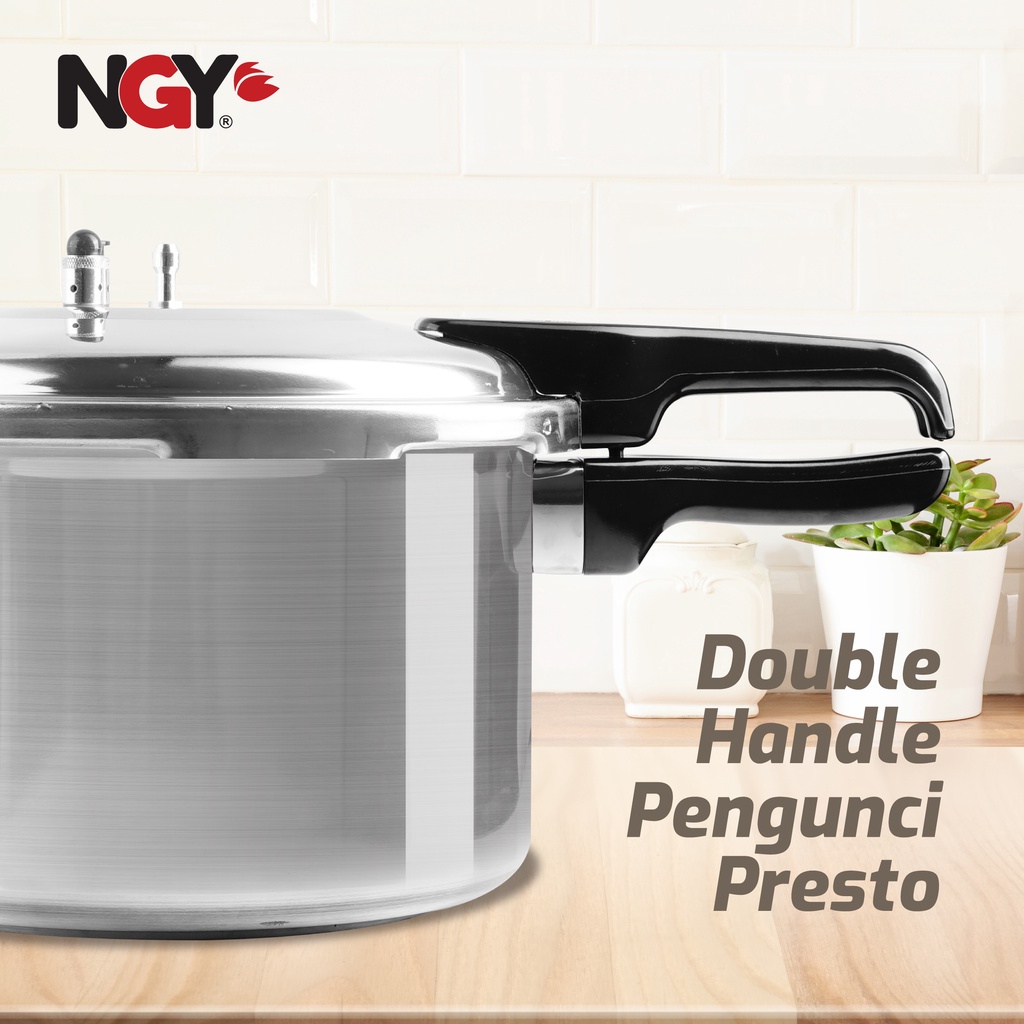 Panci Presto NGY Pressure Cooker Aluminium Pot 8 L