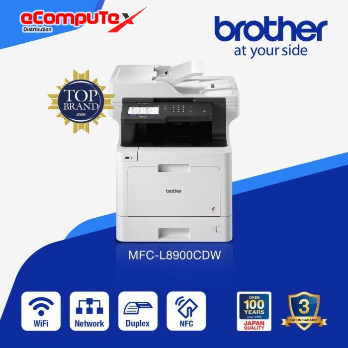 PRINTER BROTHER MFC L8900CDW / L 8900CDW LASER COLOUR MULTIFUNGSI DUPLEX WIFI+FAX GARANSI RESMI