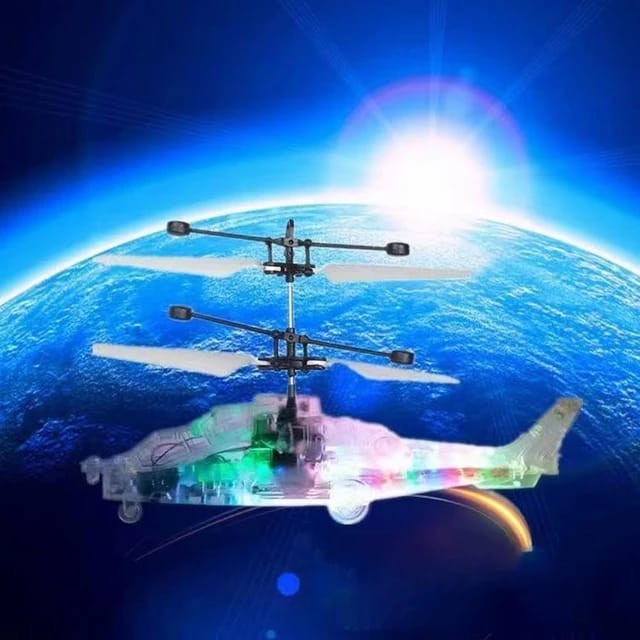 LED MAINAN HELIKOPTER TRANSPARANT NYALA LED RC HELICOPTER SENSOR