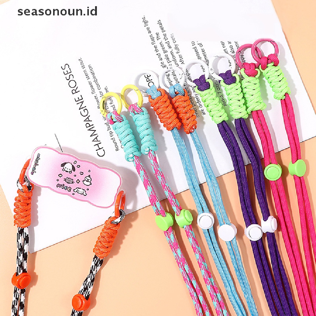 Seasonoun DIY Messenger Bag Chain Mobile Phone Case Back Clip Detachable Bear Wave Klip Belakang Untuk iPhone Samsung Klip Universal.