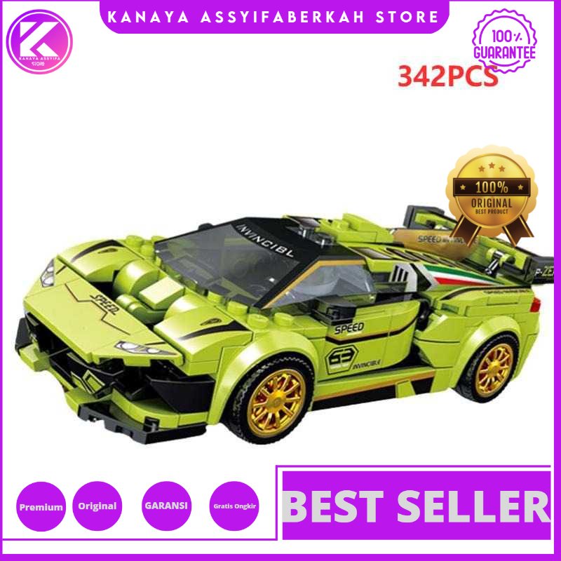 B RACING Mobil Balap Mainan Building Blocks Rakit Mobil Speed Sport Car - 209