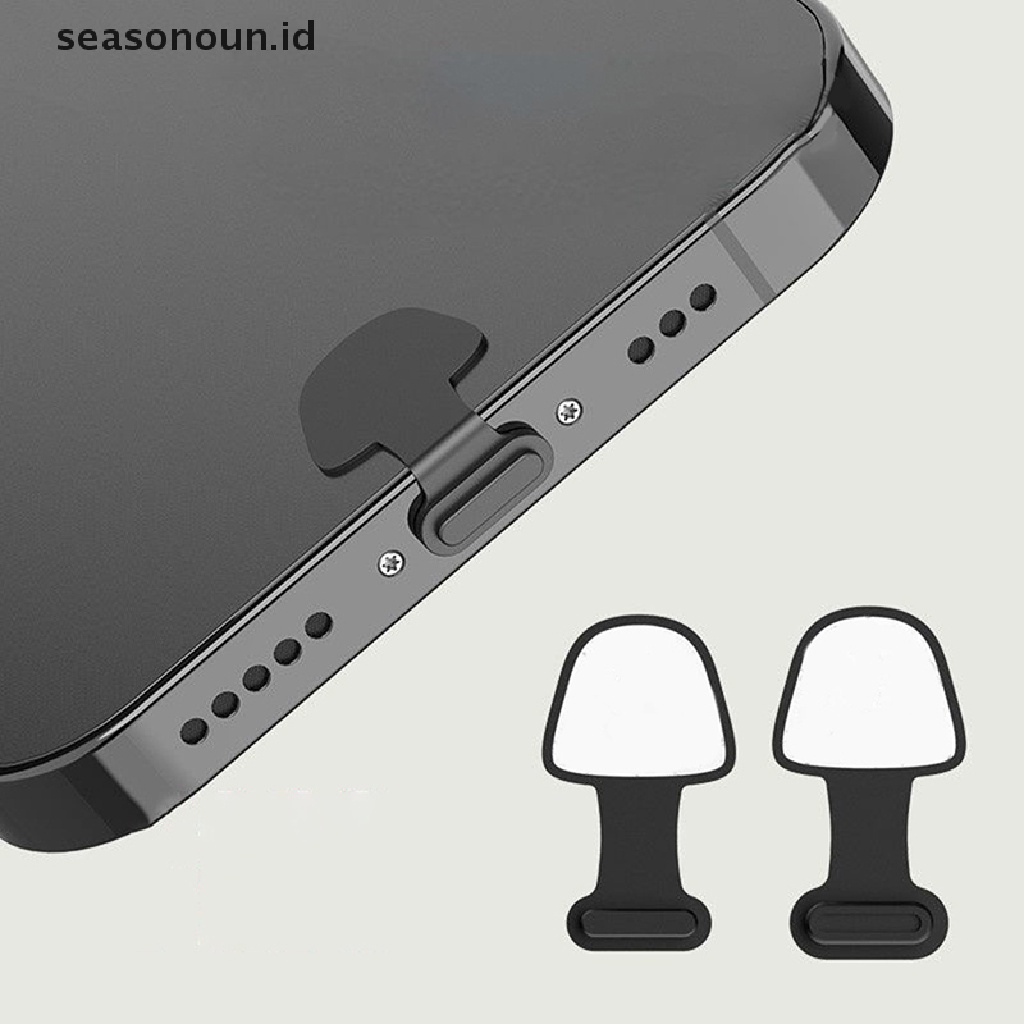 Seasonoun 6Pcs Cocok Plug Debu Luminous Anti Hilang Untuk Tablet IOS Tipe C Silikon Dustplug.