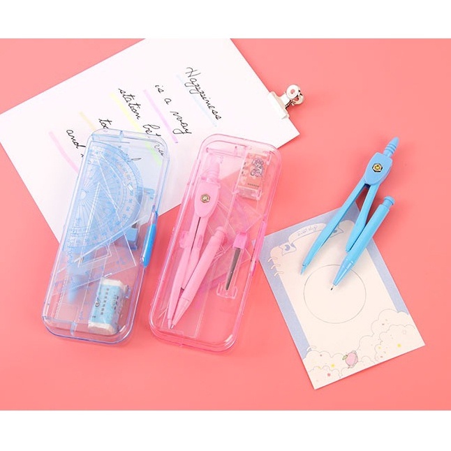 Busur Penggaris Set Compass Jangka Math Matematika OSM-ST0257