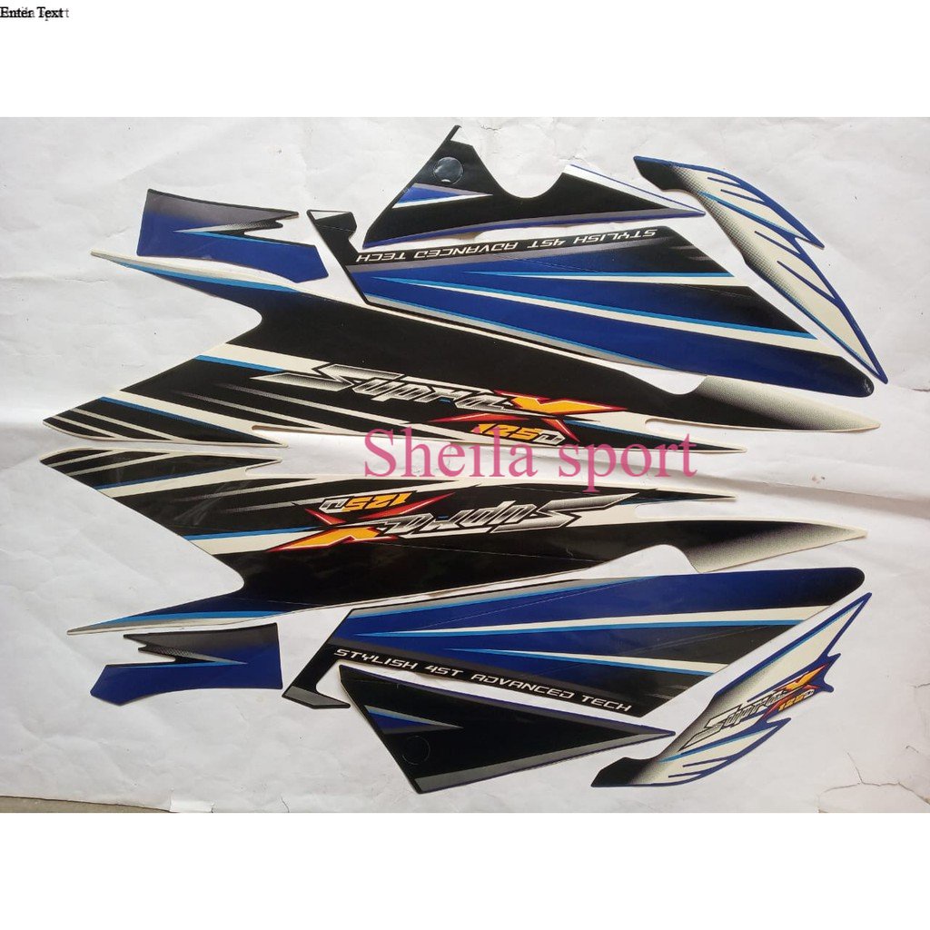 Stiker striping motor honda supra x 125 2006