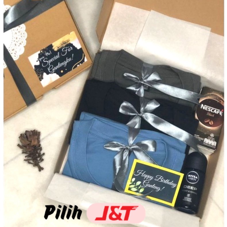 Hampers box cowok cewek kaos kaos pacar