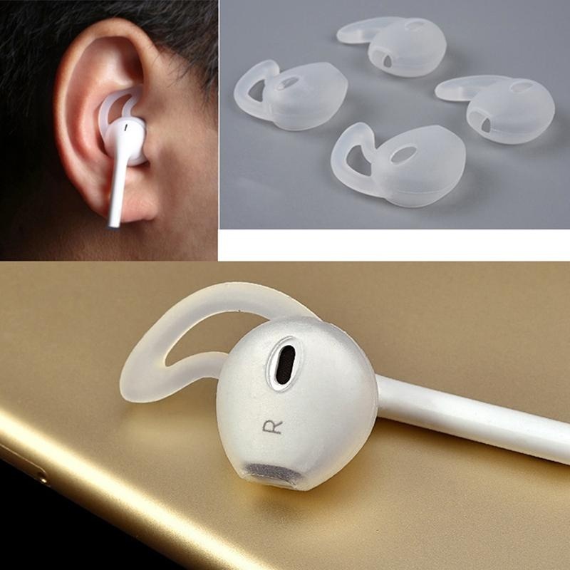 Lengan Silikon Kompatibel Dengan Apple AirPods Air Pod Ear Hooks Earbud Holder Silikon Lembut Earpods Earbud Cover Earphone Perlindungan Plug Earhook Memakai Perangkat Aksesoris