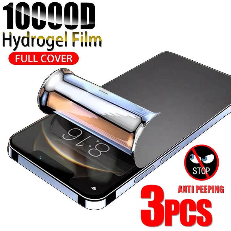 IPHONE 1-3pcs Film Hidrogel Anti Spy Untuk Iphone14 13 12 11 Pro MAX Plus Mini Pelindung Layar Privasi Untuk Iphone7 8 6 6S Plus SE 2022 2020 14Plus 13Mini 12Mini