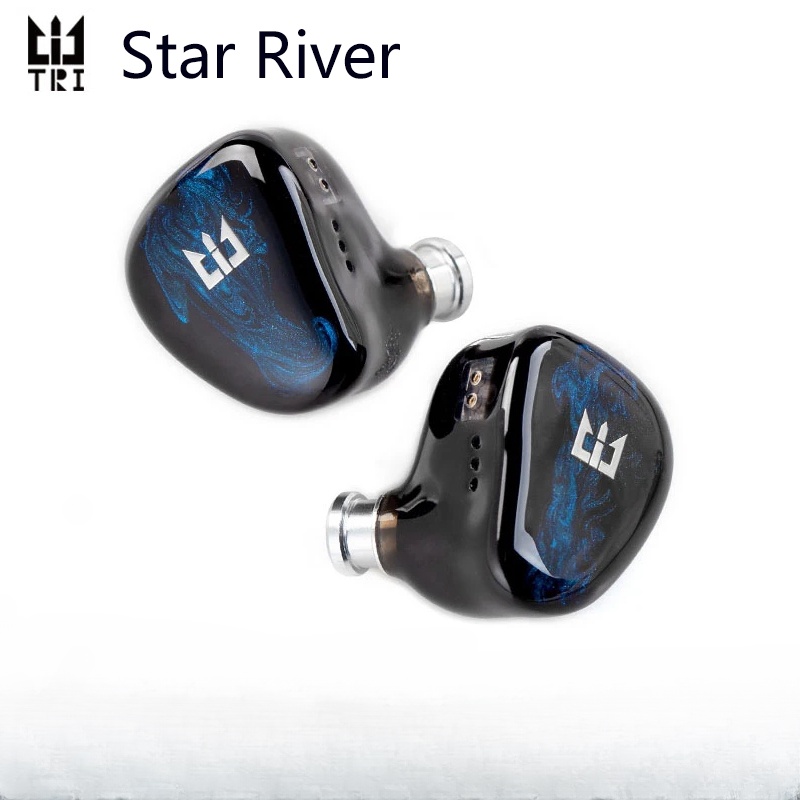 Tri Star River 2DD In-ear Monitor 2Pin Earphone Kabel Dengan Tuning Switch HiFi Headphone Olahraga Lari Earbud Musik DJ Headset