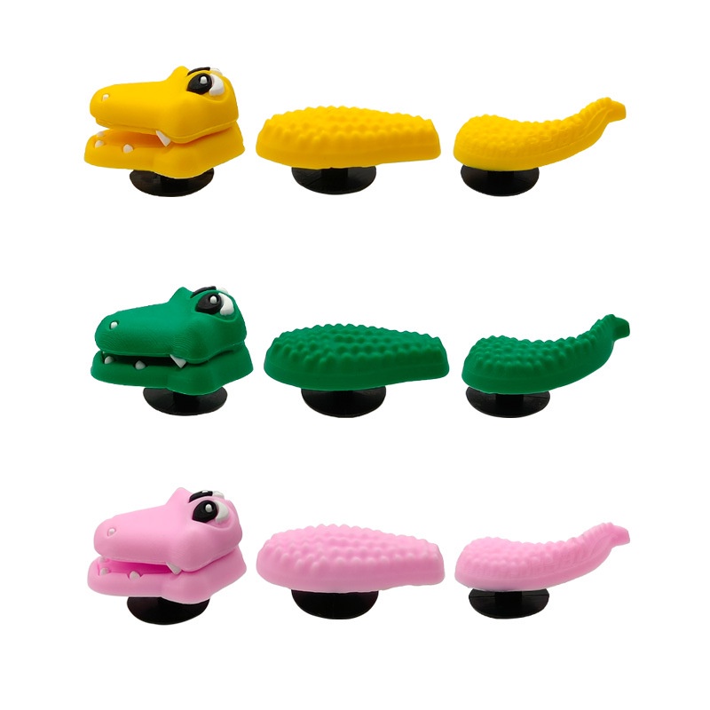 [3D Dinosaurus] Untuk Sepatu cocs jibbiz diy Shoe accessorie ins Shoe Decoration Sticker croc clog jbbitz Gesper Sepatu Untuk crocs Pesona pin