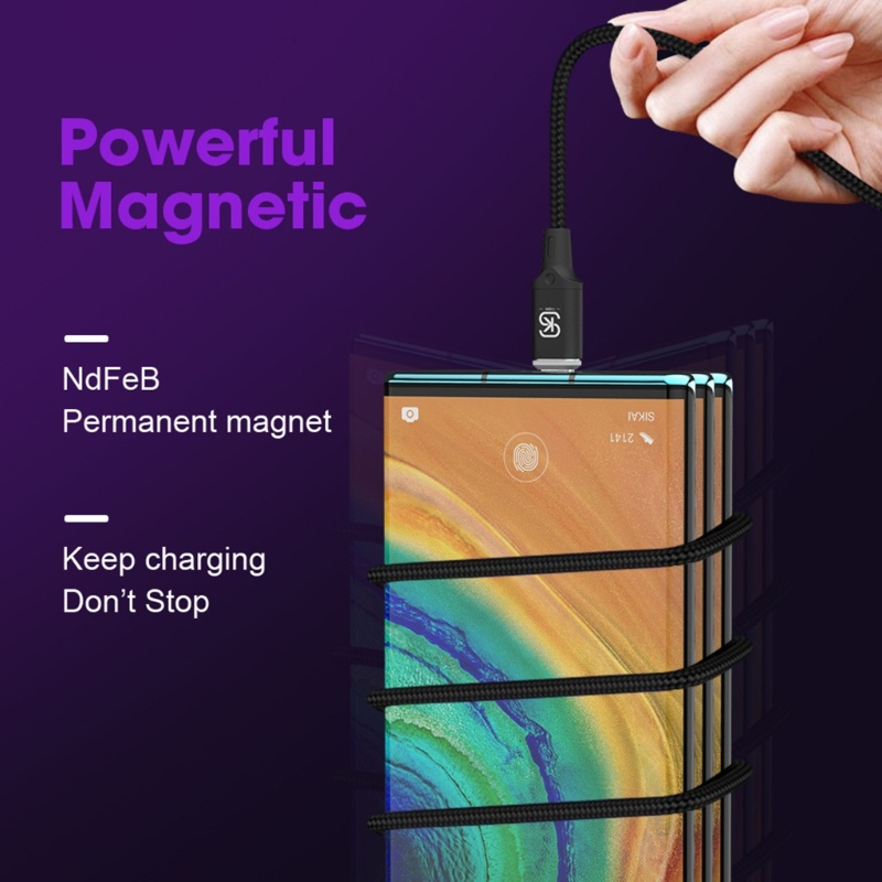 Zzz Magnetic Quick Charge Data Line 66w Pengisian Cepat MicroUSB Magnet Kuat TypeC