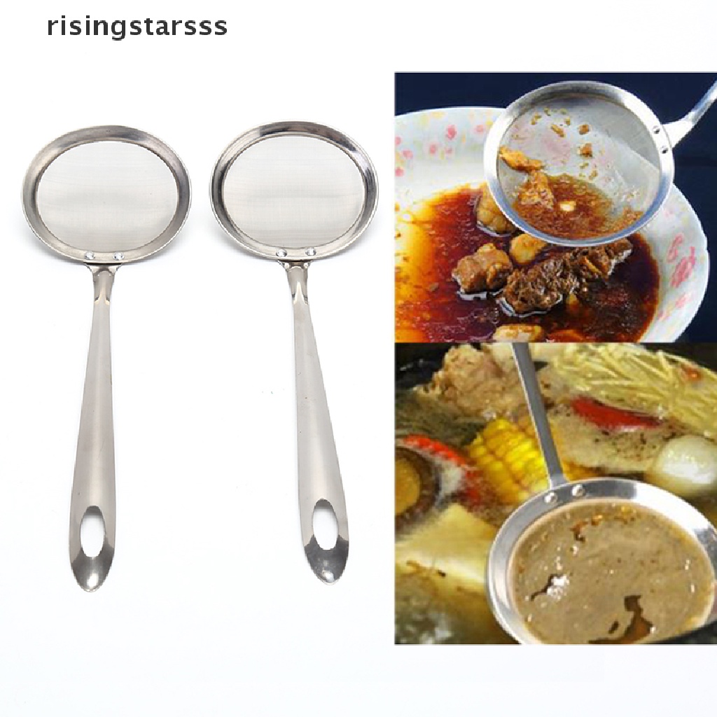 Rsid Span-new 1PC Skimmer Spoon Untuk Hot Pot Mesh Strainer Penyaring Minyak Lemak Skimming Grease Foam Jelly