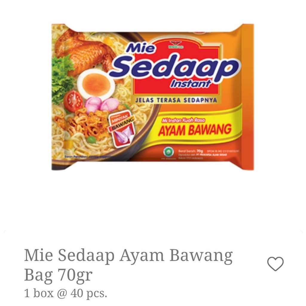 

MIE SEDAAP AYAM BAWANG