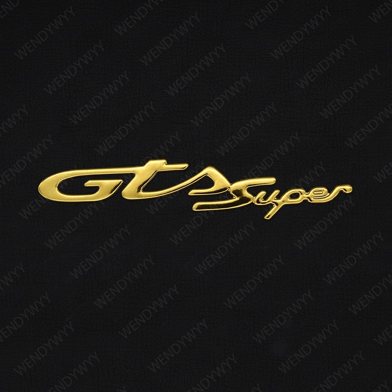 Logo Emblem 3D GTS Super Soft Stiker Hias Warna Silver Gold Hitam Merah Untuk Semua Model Vespa sprint Motor